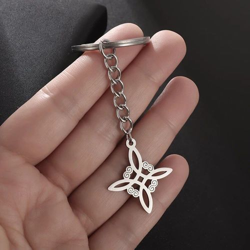 Porte-Clés Vintage American Route 66 Bell Pour Homme,Accessoire Porte-Bonheur,Cyclisme,Punk,Rock,Exorcisme,Amulette - Type Al19571-Silver