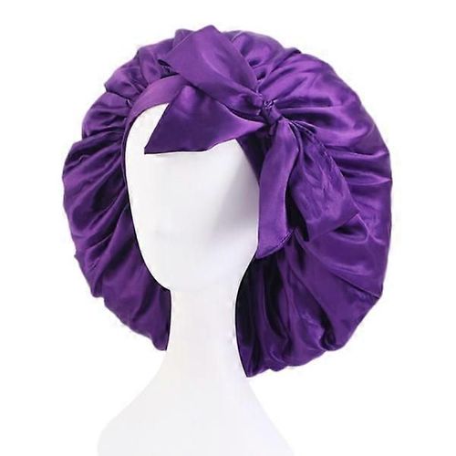 Lot De 3 Bonnets De Nuit En Satin - Bonnet Élastique Large Réglable Pour Femme