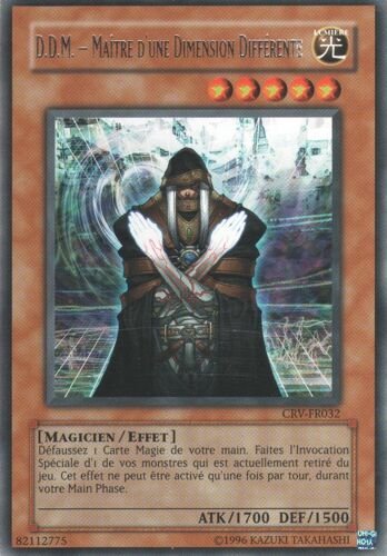 Carte Yu-Gi-Oh! "D.D.M. - Maître D'une Dimension Différente" Rare Crv-Fr032