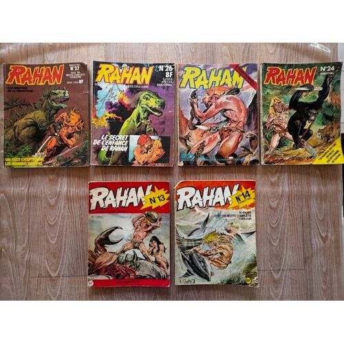 Vend Bandes Dessinées De Rahan N°13 Et N°14 ( 1975 ) Trimestriel , N° 24.25.26.27 (1977 ) Bimestriel .