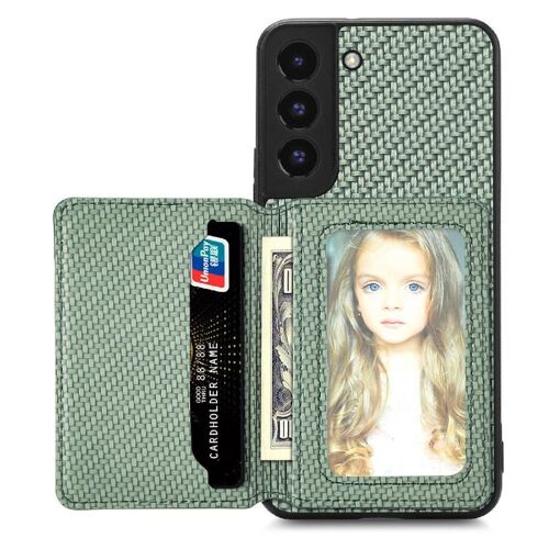 Étui Pour Samsung Galaxy S22 Blocage Rfid Support De Carte Magnétique Fonction De Support Sécurité Complète De La Caméra - Vert