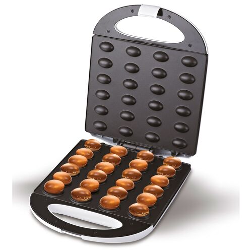 Gaufrier Gaufrier à Noix, 24 Moitiés de Pâte à la Fois, Plaques Antiadhésives, 1600W, Blanc, Mesko, MS3081
