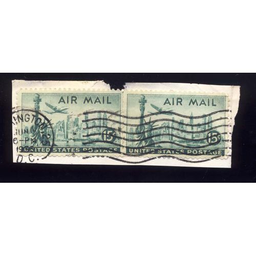 Timbre U S A, Air Mail, U S Postage 15 Cents, Oblitéré En 1956