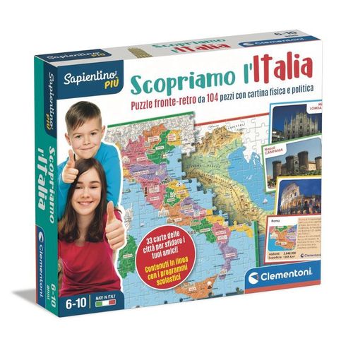 Clementoni Sapientino Più 16594 Jeu De Société Jeu De Puzzle Quiz