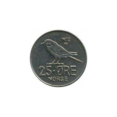 Norvège (Norge), 25 Ore 1972, Oiseau