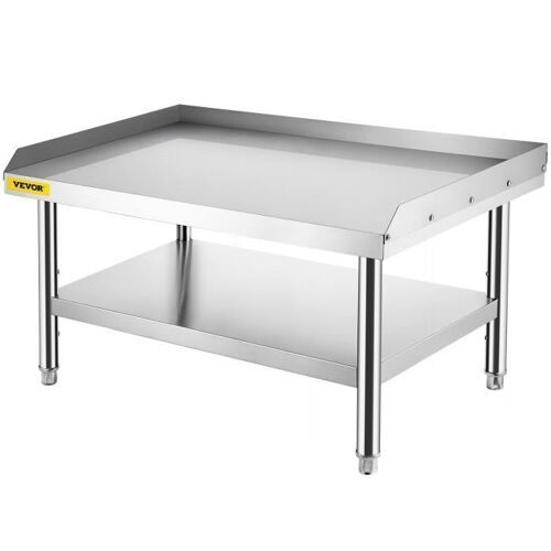 Table De Travail Inox-Vevor-122 X 76 X 61 Cm-Charge 550 Kg-Étagère De Rangement Réglable-Cuisines De Restaurant