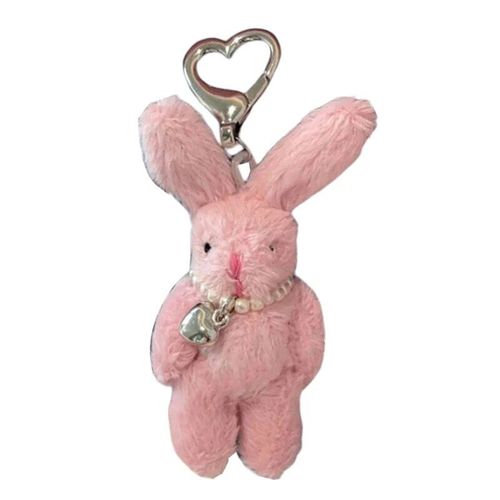 Chaîne De Téléphone En Forme De Lapin Et De C?ur,Style Punk Coréen,Mignon Lapin,Poupée,Porte-Clés,Décoration De Sac,Y2k,Bijoux À La Mode,Pendentif,Accessoires,Cadeau - Type Gray