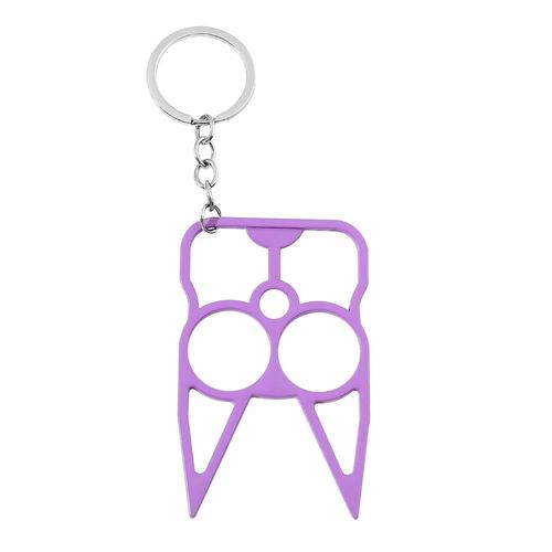 Lunettes En Métal Chat Porte-Clés Pour Femmes Et Filles,Pendentif De Sac À Dos Mignon,Accessoires De Bijoux,Porte-Clés Animal Drôle Classique,Cadeau - Type Purple
