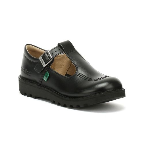 Kickers Kick T Junior Chaussures En Cuir Noir - 35 1/2 - 36