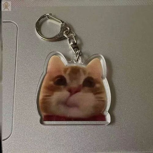 Porte-Clés Chat Happy Gels Pour Femme,Porte-Clés Chat Maxwell Noir,Pendentif De Sac,Lanière,Cadeau Porte-Clés,Drôle,Petit Animal,Acrylique - Type M 3.5cm