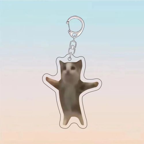 Porte-Clés Chat Happy Gels Pour Femme,Porte-Clés Chat Maxwell Noir,Pendentif De Sac,Lanière,Cadeau Porte-Clés,Drôle,Petit Animal,Acrylique - Type K 4cm