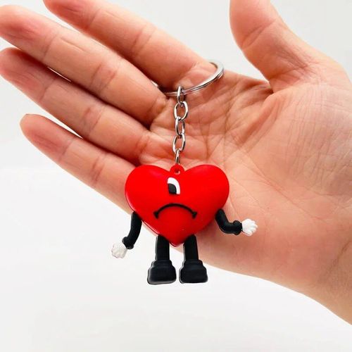 Porte-Clés En Caoutchouc Souple En Silicone 3d,Mauvais Lapin,Pendentif En Forme De C?ur,Bijoux À La Mode,Citrouille D'halloween,Cadeaux #A
