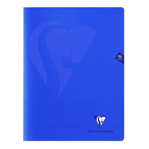 Clairefontaine Mimesys Cahier Piqu¿ Polypro 24x32cm 96p Q.5x5 Bleu Marine