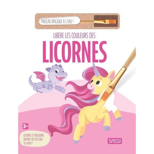 Libère Les Couleurs Des Licornes - Avec 1 Pinceau Magique À L'eau !