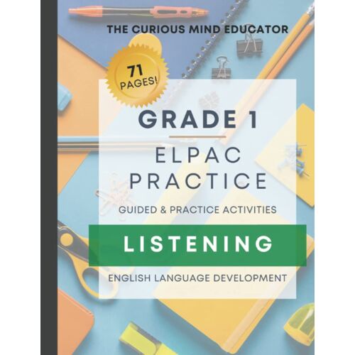 Elpac/Eld Listening Practice Book: 1st Grade