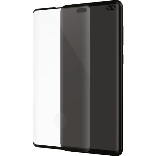 Protection D'écran En Verre Trempé Bord À Bord Incurvé Pour Samsung Galaxy S10+, Noir