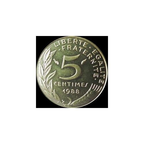 France = Pièce De 5 Centimes De Francs, Type Marianne , Graveur Lagriffoul Et Dieudonné, Année 1988.
