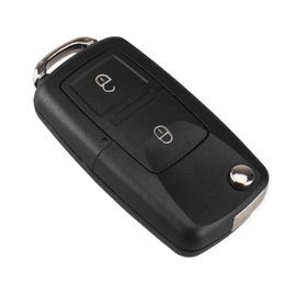 Dandkey- De Coque De Clé De Voiture Pliante À Distance,2 Boutons,3/4 Boutons,Vw,Volkswagen Mk4,Bora,Golf 4,5,6,Passat,Polo,Bora,Touran - Type 2bt No Key Blade