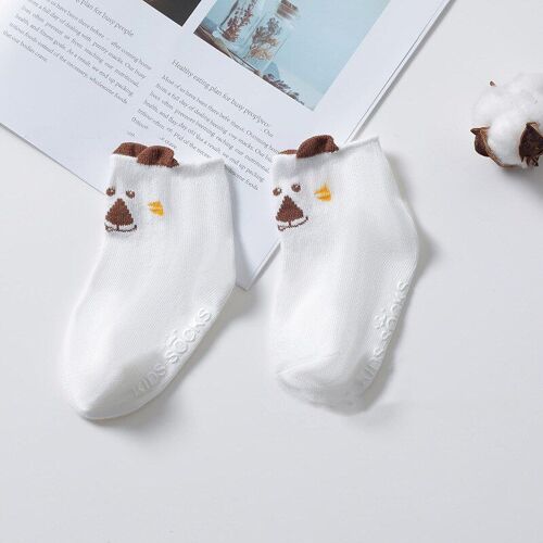 Chaussettes Antidérapantes En Coton Pur Pour Bébé, Dessin Animé, Petites Chaussettes Fraîches En Coton Pur Pour Tout-Petits, Chaussettes De Sport En Salle, Respirantes, Bateau Tridimensionnel