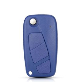 Ellyyou-Coque De Clé De Voiture À 2/3 Boutons,Télécommande Pliante,Lame Non Coupée,Fiat 500 Punto Stilo Ducato Krasnodoblo Bravo - Type 3 Buttons Blue