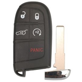 Jingyuqin-Coque De Clé Télécommande Intelligente De,Étui De Clé De Voiture,Lame Sip22,Convient Pour Fiat 500,500l,500x,Toro 2016,2017,2018,2019,3,4,5btn - Type 5 Buttons Suv