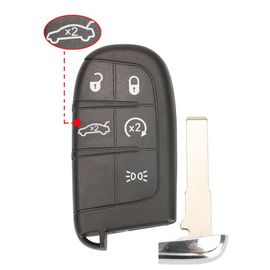 Jingyuqin-Coque De Clé Télécommande Intelligente De,Étui De Clé De Voiture,Lame Sip22,Convient Pour Fiat 500,500l,500x,Toro 2016,2017,2018,2019,3,4,5btn - Type 5btn Sedan Light