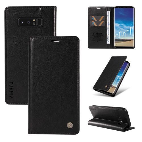 Coque Pour Samsung Galaxy Note 8,Housse En Cuir Pu Pochette Portefeuille Magnétique Etui De Protection,Antichoc Etui A Rabat Pochette Pour Samsung Galaxy Note 8,Noir