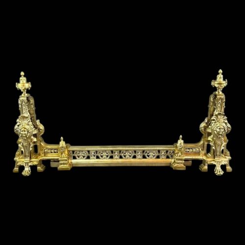 Paire de chenets en bronze dor style Louis XVI XIXe Sicle dore