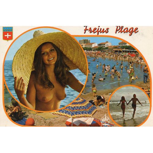 Carte Postale De La Cote D'azur - Thème : Nus Et Plages - Frejus Plage - 83 - Var - La Plage - Editions "Mar " Ecrite Et Timbree