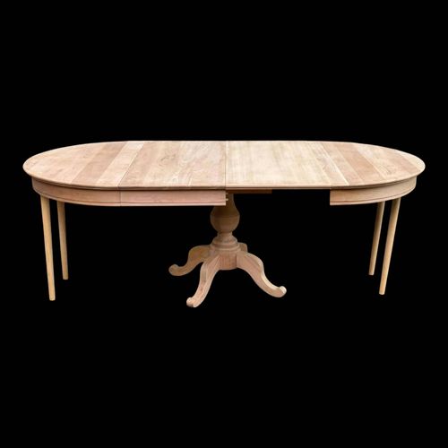 Table Manger Ronde Pied Central Extensible En Chne Massif Du 20me 215cm Bois