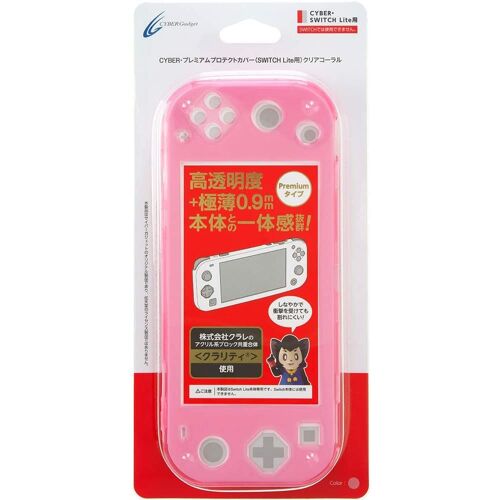 Cyber · Premium Protection Cover For Nintendo Switch Lite (Clear Coral) [Import Japonais]