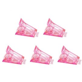 Pinces À Ongles Pour Ongles En Gel, Paquet De 5 Rose Rose