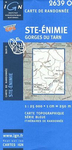 St-Enimie / Gorges Du Tarn 1 : 25 000