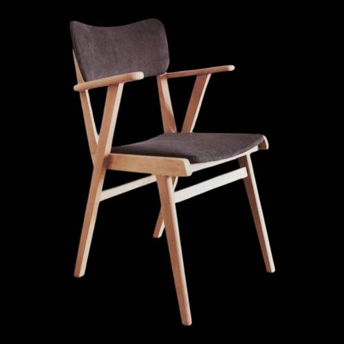 Fauteuil vintage rnov bridge des annes 50 bois