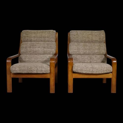 Fauteuils Dossier Haut En Teck Par L Olsen Amp Sn Lot De Deux Danemark Annes 1960 Bois