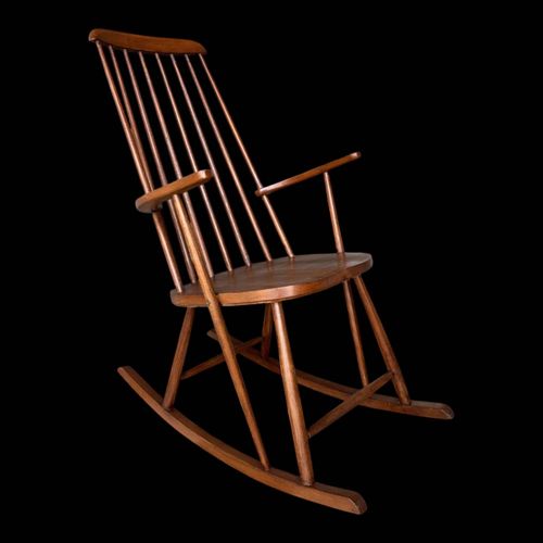 Rocking chair scandinave bois