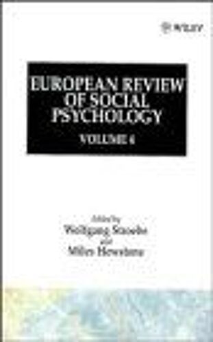 European Review Of Social Psychology, Volume 4