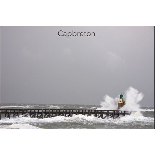 Affiche Capbreton Phare Estacade Lighthouse