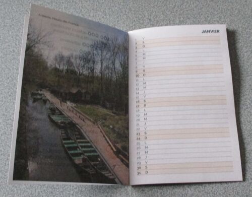 Agenda Simple 2021 - 1 Page Par Mois - 1 Ligne Par Jour - Avec 1 Photo De Région Française À Chaque Mois - 10x15cm - Couverture Léger Carton - Édité Par Afp France Handicap