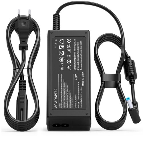 Chargeur HP 45W Ordinateur Portable PC pour HP Probook 430 440 450 470 Elitebook 840 850 250 255 G3 G4 G5 G6 G7 G8 Pavilion X360 Notebook 13 14 15 Série Adaptateur Alimentation 19.5V 2.31A