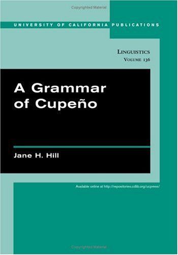 A Grammar Of Cupeno