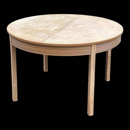 Table Manger Scandinave Ronde Extensible Rnove 170cm Bois