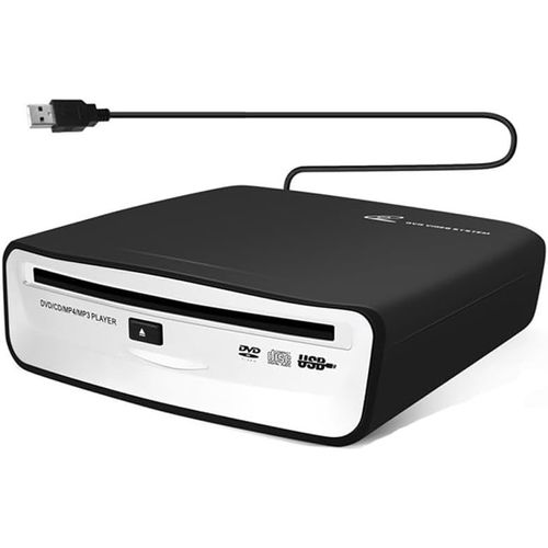 Lecteur CD Externe Universel pour Voiture, Peut être connecté au Port USB de la Voiture, l'ordinateur Portable ou la télévision, pour la Navigation avec Android 4.0 et