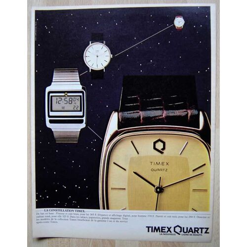 Publicité Papier - Montre Timex Quartz De 1982