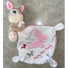 Doudou Lapin Disney Baby Pretty Miss Bunny Mouchoir Papillon Peluche Jouet Panpan Beige Jouet Fille Plush Bunny Comforter Baby