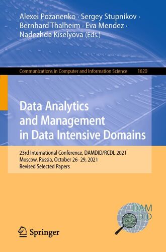 Data Analytics And Management In Data Intensive Domains