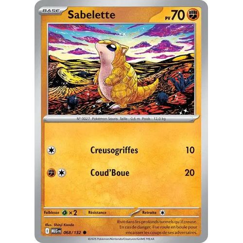 Carte Pokémon - Sabelette - 068/132 - Méga-Evolution