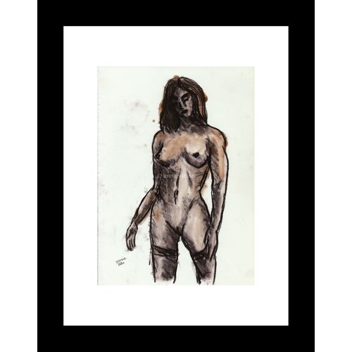 Peinture Erotique Originale - Anna Satine - 200909 - Nu Féminin - 20x30cm