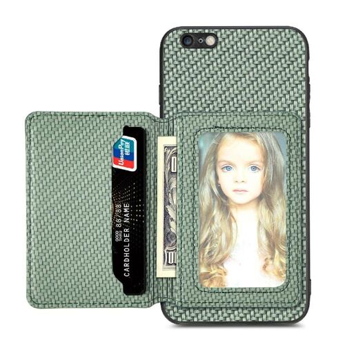 Étui Pour Iphone 6 Sécurité Complète De La Caméra Fonction De Support Support De Carte Magnétique Blocage Rfid - Vert