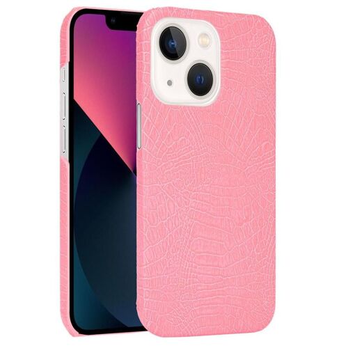 Classique Élégant Étui Pour Iphone 13 Mini Mode Classique D'alligator Compatibilité Housse De Protection Anti Éraflure - Couleur Rose